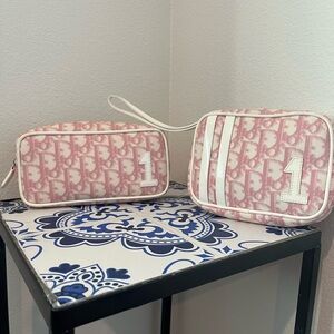 Authentic Vintage Dior Trotter Cosmetic Pouches MC1014/CM1005